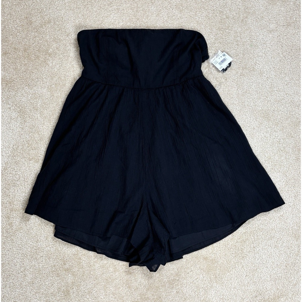 American Eagle Outfitters Black Strapless Romper